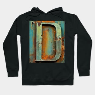 Rusty Letter "D" Monogram D initial Hoodie